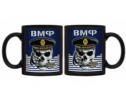 Черная керамическая кружка ВМФ