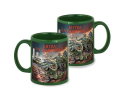 Зеленая керамическая кружка 