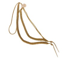 Аксельбант РПК (генеральский) - м/н, золото, 2 косы, 2 наконечника