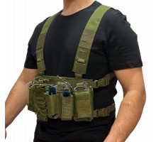 Армейская ременно-плечевая система (олива) - Легкая разгрузка-нагрудник оптимизирована для участников боевых действий. Система быстрого сброса позволяет максимально быстро надеть или снять разгрузку в зависимости от текущей боевой обстановки. Материал - C