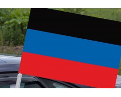 Автомобильный флаг ДНР без герба №8308