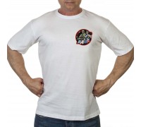 Белая футболка с термотрансфером ЛДНР 