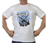 Белая классическая футболка «Ветеран боевых действий»