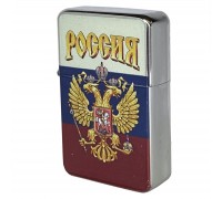Патриотическая бензиновая зажигалка с гербом России