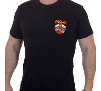 Черная футболка для мужчин Россия