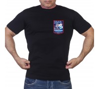 Черная футболка с принтом ВМФ