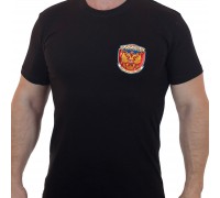 Черная футболка с Российским гербом