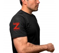 Чёрная футболка с символикой Z на рукаве