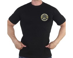 Чёрная футболка с термоаппликацией W