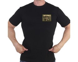 Черная футболка с термонаклейкой 