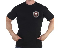 Чёрная футболка с термопринтом 