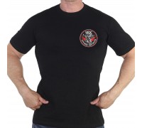 Чёрная футболка с термотрансфером ЧВК 