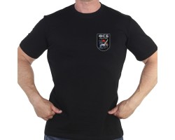 Чёрная футболка с термотрансфером ФСБ России