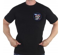 Чёрная футболка с термотрансфером ЛДНР