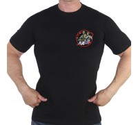 Чёрная футболка с термотрансфером ЛДНР 