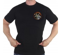 Чёрная футболка с термотрансфером 
