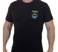 Чёрная футболка военной разведки с девизом