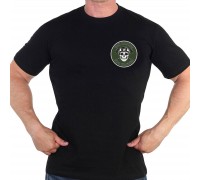Черная крутая футболка с термонаклейкой ЧВК 