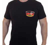 Черная лаконичная футболка с эмблемой ГСВГ