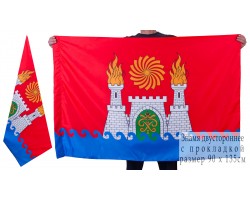 Двусторонний флаг Махачкалы 90х135 см на сетке (на заказ, срок выполнения 5 рабочих дней)