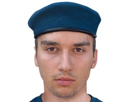 Голубой берет ВДВ (Бесшовный, 100% шерсть)