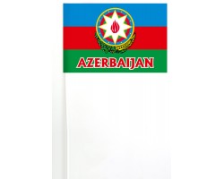 Флажок Азербайджана с гербом