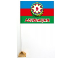 Флаг Азербайджана с гербом