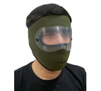 Флисовая маска хаки-олива с очками