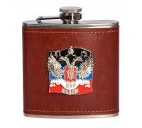Фляжка-подарок с объемной символикой ДНР.