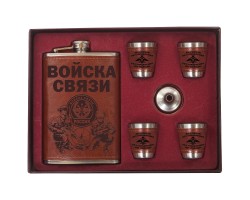 Фляга «Войска связи» в комплекте с воронкой и стопками – подарок, которым пользуются с удовольствием №15