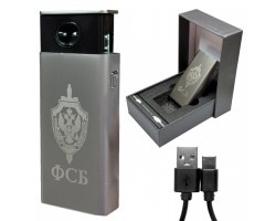 Электронная USB-зажигалка ФСБ в подарочной коробке №9
