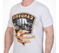 Дизайнерская футболка «Рыболовные войска».(Белая)