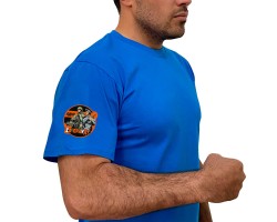 Голубая мужская футболка ЛДНР Zа ПраVду