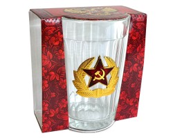 Подарочный граненый стакан «Советская Армия»