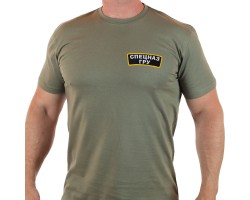 Армейская хаки-футболка с вышивкой Спецназа ГРУ.