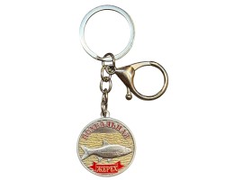 Металлический брелок-медаль для рыбака 