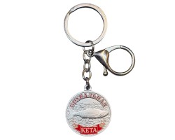 Металлический брелок-медаль для рыбака 