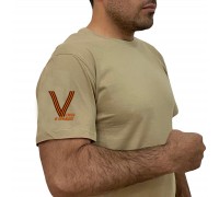 Крутая песочная футболка V