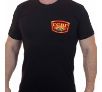 Лаконичная черная футболка с эмблемой ГСВГ