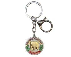 Металлический брелок медаль для ключей для охотника «Меткий выстрел. Медведь