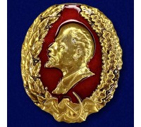 Металлическая накладка с профилем Ленина