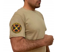 Мужская песочная футболка с термонаклейкой 
