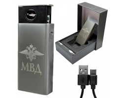Электронная USB-зажигалка МВД в подарочной коробке №4