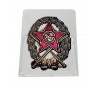 Нагрудный знак Красного Командира кавалерийских частей РККА на подставке