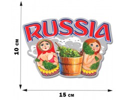 Наклейка с матрёшками Russia (10x15 см)
