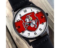 Наручные часы с бело-красно-белым флагом Беларуси
