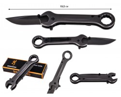 Нож с комбинированным ключом Frost Cutlery FC12 Wrench Knife Linerlock Gray