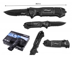 Нож Walther Black Tac Lock Knife 440SS (Только в этом месяце - отличные брендовые ножи из фабричной поставки по себестоимости. Специальная акция от Военпро!) №72*