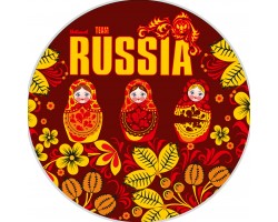 Наклейка RUSSIA «Матрёшки»