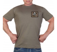 Оливковая футболка с термотрансфером в стиле Z 